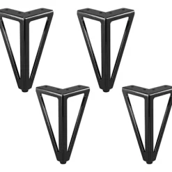 /NN/4-pak Møbelben, metalbordben, 15 cm sorte møbelben{f2}