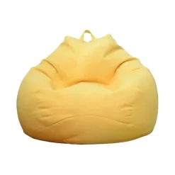 Ny Ekstra Stor Sækkestol Betræk Sofa Indendørs Lazy Lounger Til Voksne Børn Kampagnepris Gul 80 * 90cm[GKS]