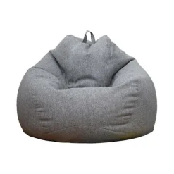 Ny Ny Ekstra Stor Sækkestol Sofa Betræk Indendørs Lazy Lounger Til Voksne Børn Kampagnepris Grå Grå Gray 80 * 90cm