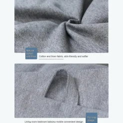 Nyt Design Ekstra Stor Sækkestol Sofa Betræk Indendørs Lazy Lounger Til Voksne Børn Hot Salg Høj Kvalitet Rabat 100 x 120cm~Khaki