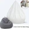 Nyt indre betræk til Bean Bag Chair Coer Stor Let at rengøre Sædepude coolwhite 100x120cm