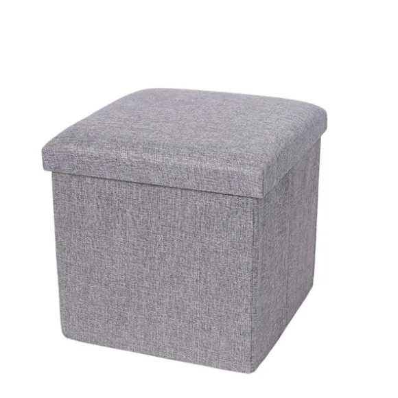 Opbevaringsboks Opbevaringsskammel GRÅ 30*30*30 CM Grey 30*30*30 cm