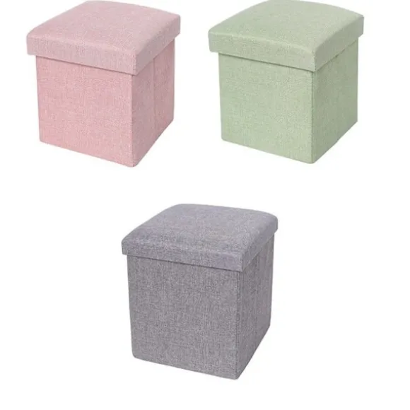 Opbevaringsboks Opbevaringsskammel GRÅ 30*30*30 CM Grey 30*30*30 cm