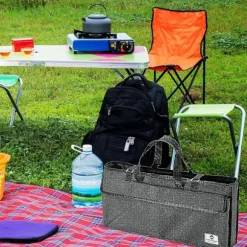Opbevaringspose til bordplade - Kraftig spisebordsorganiseringstaske med håndtag og bærbar, ideel til camping, strand, vandreture, backpacking og grill | Fyndiq