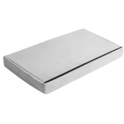 Opbevaringspuf velour grå 54 l 60x30x30 cm foldbar 80 kg