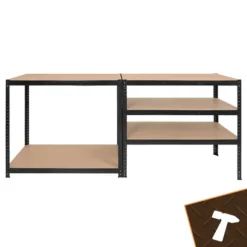 Opbevaringsreol - sort 180x100x60 Bigstreen