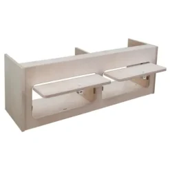 Opbevaringsskab - MDF - 80cm x 25cm x 25cm - 2 Døre - Bløde Hængsler - Sikker kastanj