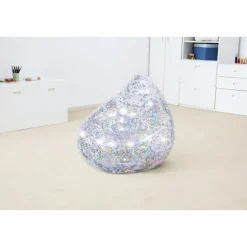 Oppustelig glitrende lænestol 72x72x64 cm til børn, max 70 kg
