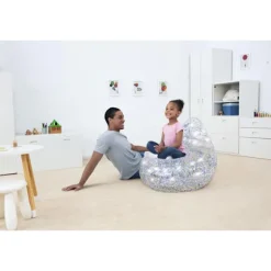 Oppustelig glitrende lænestol 72x72x64 cm til børn, max 70 kg