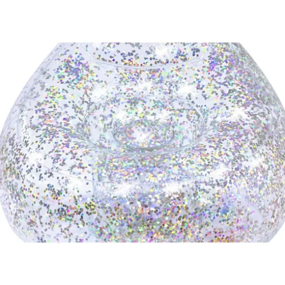Oppustelig glitrende lænestol 72x72x64 cm til børn, max 70 kg