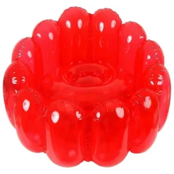 Oppustelig Jelly Stol - Bærbar Oppustelig Sofa til Indendørs og Udendørs Brug, Oppustelig Sofastol, Luftsofa til Have og Terrasse Red