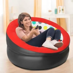 Oppustelig Lazy Sofa Foldbar Stol Bærbar Udendørs Møbel til Rejser Camping Picnic Strand