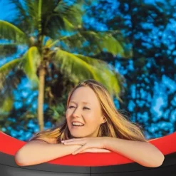 Oppustelig Lazy Sofa Foldbar Stol Bærbar Udendørs Møbel til Rejser Camping Picnic Strand