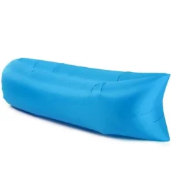 Oppustelig sofa, foldbar, vandtæt, lækagesikker, oppustelig loungestol til rejser og camping [D] Blue
