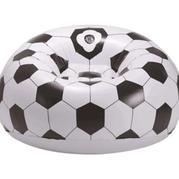 Oppustelig sofa Oppustelig flokkesofa Lazy Sofa Sækkestol Fodbolddesign Oppustelig stol Fodbold Luftblæs Strandstol til udendørs udenfor inde