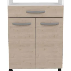 OSLO 60 cm vogn - 1 skuffe og 1 låge - L 60 x D 44 x H 81 cm - Eg farve Mast