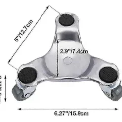 4-pak 15 cm stål Tri-dolly sæt til flytning af møbler og apparater 100 kg belastningskapacitet