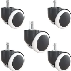 5-pak Hjul til Kontorsstol - 11 mm Black Svart
