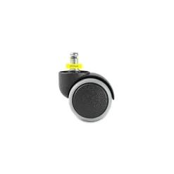 5-pak, hårde gulvhjul til kontorstol, sæt = 5 hjul til skrivebordsstol, sort, stiftstørrelse 10 mm, diameter 50 mm_max