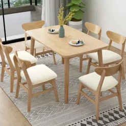 6-pak Jacquard Stretch Spisestuestolbetræk, vaskbart og aftageligt [ZHE]