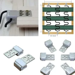 30-pak metalfjederklemmer til sofa, møbelfjederklemmer med 5 huller, reservedele til polstrede møbler, sofareservedele