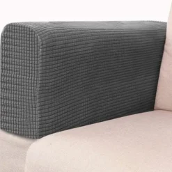 2-pak Sofa Armlænsbeskyttere til Lænestole Sofaer Skridsikre Premium Stretch Armlænsbetræk (Mørkegrå) Dark Gray