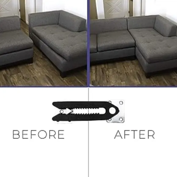 (4-pak) Sofa klemme stål anti-slip modulære sofaforbindelser til sofa