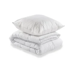 Pakke klar til at sove Madras 90x190 cm + Boxspring + Dyne + 1 pude 60x60 cm - 14 cm - DEKO DREAM TOP Vit