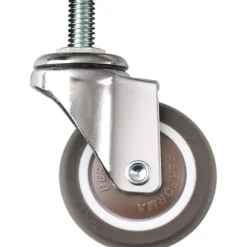 4-pakke M6 x 15 mm drejelige hjul - 25 mm gevind bløde TPE gummihjul kompatible med møbler[JUN]