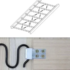 Pakke med 30 Metal Sofa Fjederclips, Fjederclips til Møbler med 5 Huller, Reservedele til Polstrede Møbler, Udskiftningsdele til Sofa