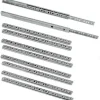 Pakke med 5 par (10 stykker) slæder/kugleslæder, udtræksdel 17 mm x 278 mm, kompatibel med skuffe, zinkbelagt