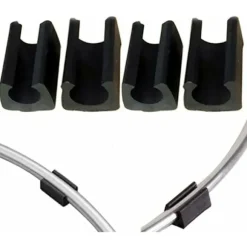 Pakke med 20 U-formede plastikstoleben - 12 mm diameter - Sort - Til rørformede stålstole