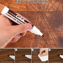 Parket Reparationssæt, Voksstifter til Trærestaurering, Træ Reparationssæt, Møbel Touch-Up Pen, Møbelreparation, Træ Reparationsvoks Tilbehør, 6 Stykker | Fyndiq