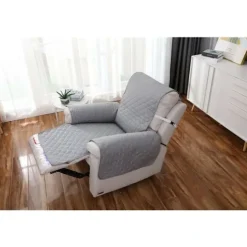 1-personers Relax Lænestol Betræk, Vandtæt Recliner Beskyttende Sofa Betræk til Soveværelse（Grå,55×200cm）