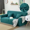 2-personers sofabetræk elastisk strækbart tykt blødt pasform cyan