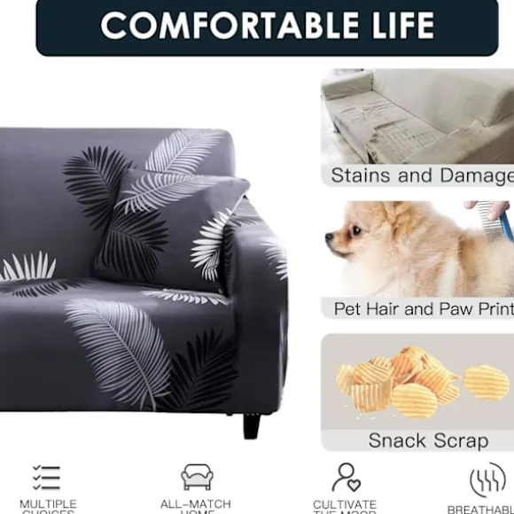 3-personers sofaovertræk med armlæn strækbart sofaovertræk elastisk sofa