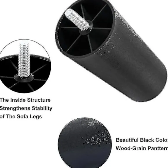 Plastik Sofaben, 4-pak Sofaben Udskiftning Møbler Sofaben Med Monteringsplader