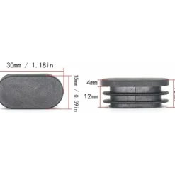 Plastikdupper til møbelfødder ovale dupper til stole plastikdupper til møbelfødder ovale dupper til trampolinstole 20 stk. (15x30mm)