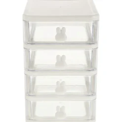 Plastikopbevaringsskuffe, 21X17cm 4 lag Multifunktionelt skrivebordsopbevaringsskab Opbevaringsbeholdere med skuffer Mini skuffeorganisator til hjemmet, kontoret White | Fyndiq