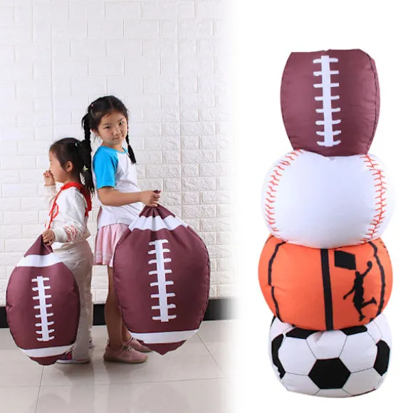 Plush Legetøjsbold Opbevaringspose Fodbold Basketball Baseball Rugby