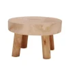 (pow yeah!) Mini Træskammel Display Plantestativ Dekorativt Træ Plantestativ Bonsaiholder til Indendørs Udendørs Hjem Have C