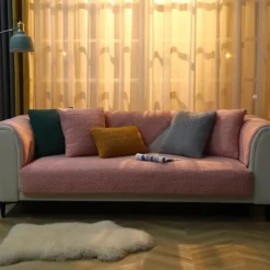 Premium Velour Sofabetræk, Skridsikre Sofabetræk, Elaborerede og Udsøgte Sofabetræk, Sofahyndebetræk til Soveværelse, Hotel og Kontor (90*160cm) Pink 90*160cm | Fyndiq