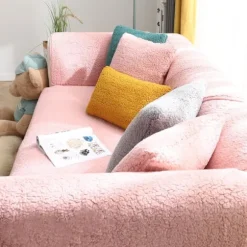Premium Velour Sofabetræk, Skridsikre Sofabetræk, Elaborerede og Udsøgte Sofabetræk, Sofahyndebetræk til Soveværelse, Hotel og Kontor (90*160cm) Pink 90*160cm | Fyndiq