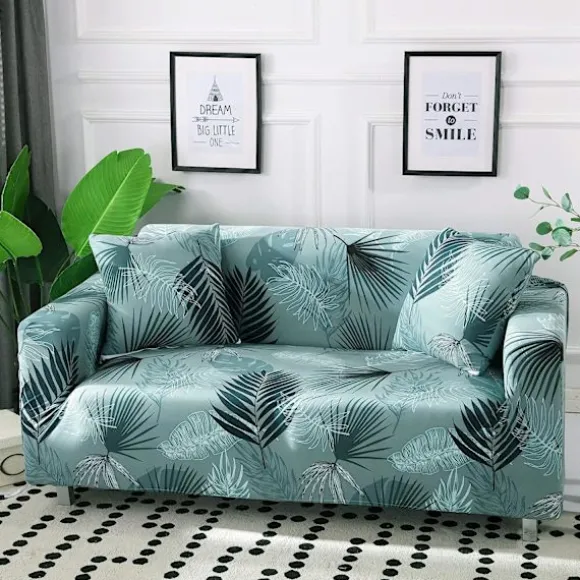 Printet Sofabetræk Strækbart Sofabetræk Mønstret Loveseat Betræk til 2 Personers Hyndesofa Love Seat Sæt (US-BX, 2 Personers/Loveseat)