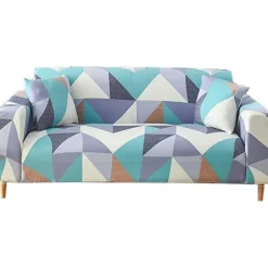 Printet sofabetræk, strækbart sofabetræk, sofabetræk til 2-personers sofa og loveseat med to gratis pudebetræk 07#(2-personers/Loveseat)