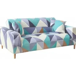 Printet sofabetræk, strækbart sofabetræk, sofabetræk til 2-personers sofa og loveseat med to gratis pudebetræk 07#(2-personers/Loveseat)