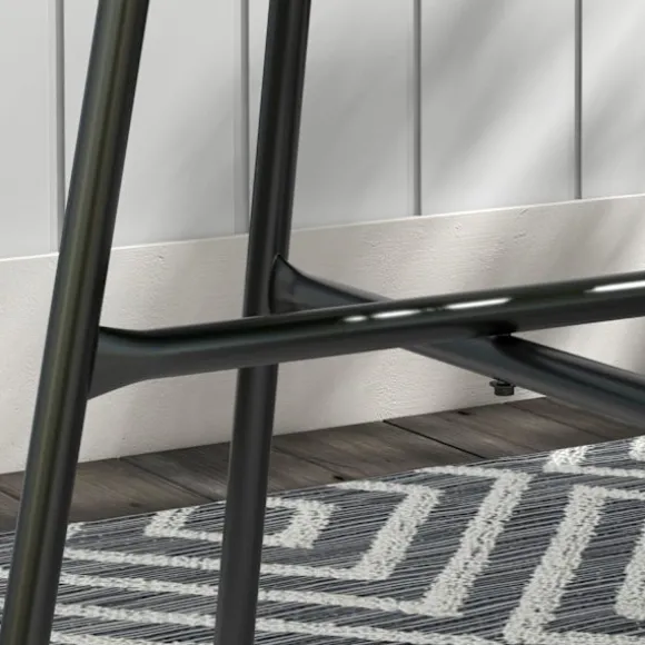 Rattan Sidebord, Bistrobord, Sofabord Med Glasbordplade, Rundt, Til Terrasse, Balkon, Sort + Grå, 50X50X50Cm