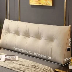 Reklame praktisk og komfortabel lændepude, sengepude, læseryglænspude, trekantet sengepude 100x50x20cm, mørkegrå