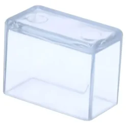 Rektangulære ridsefaste PVC stolben hætter 15x30mm (1,5x3,0cm) Klar 12 stk