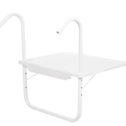 Rektangulært balkonbord 52x40cm hvid